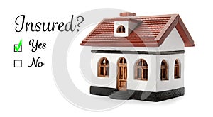 House model on white background.