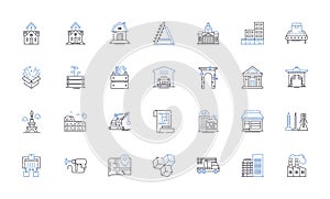 House modernization line icons collection. Renovation, Remodeling, Upgrade, Refresh, Revamp, Update, Refurbish vector