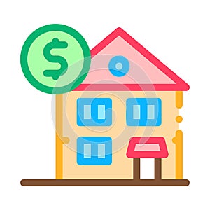 House Mortgage Icon Vector Outline Illustration