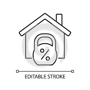 House mortgage linear icon