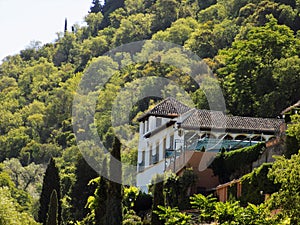 House in mountain of the Alhambra-Granada-Andalusia photo