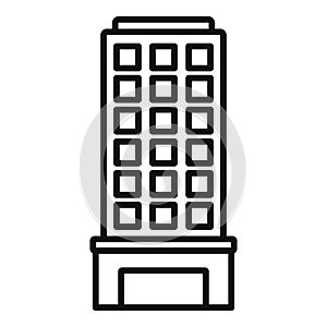 House multistory building icon outline vector. Floor city gym