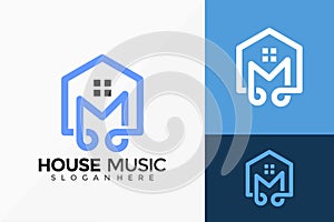 House Music Logo Design. Modern Idea logos designs Vector illustration template