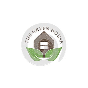 House Nature with Leaf Logo applied for housing and residential business logo design inspiration.