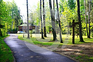 House and nature in Panevezys district near Karsakiskis village photo