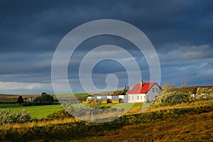 House near the road in Northeast Iceland