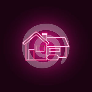 house neon icon. Elements of Real Estate set. Simple icon for websites, web design, mobile app, info graphics