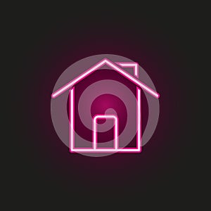 house neon style icon. Simple thin line, outline vector of web icons for ui and ux, website or mobile application