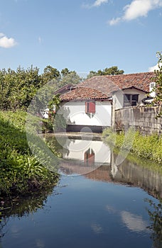 House next to a river