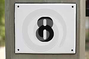 House number 8 photo