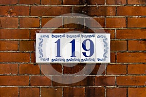 House number 119