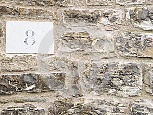 House number 8 sign photo