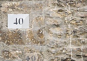 House number 40 sign photo