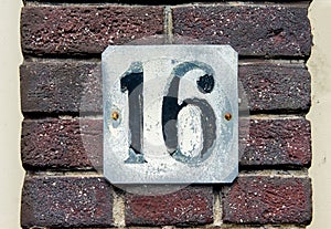 House number sixteen 16.