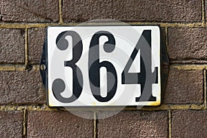 House number thee hundred and sixty four 364