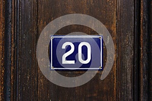 House number twenty 20