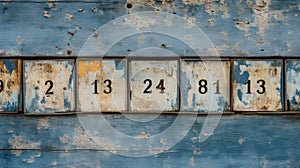 house numbers blue