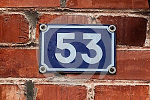 House numbers from France, Belguim, Sweden, Denmark, Finland and St Petersburg