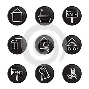 House object icon set