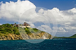 House on ocean cliff