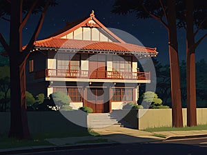 A house that often appears in Japanese cartoons