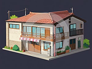 A house that often appears in Japanese cartoons