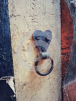 In the house old door handle .