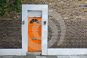 House with orange door