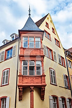 House with oriel in Colmar Alsace France photo