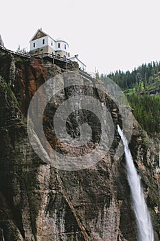 The House Over Bridal Veil Falls in Telluride Colorado