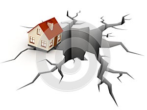 House over precipice