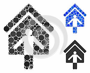House owner wellcome Composition Icon of Circle Dots