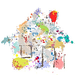 House Paint Drops Splatter Grunge Home Abstract