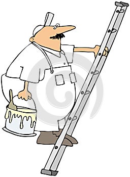 House Painter On A Ladder photo