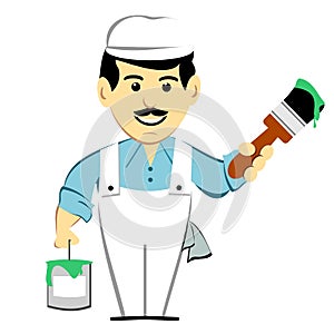 House Painter with Paintbrush