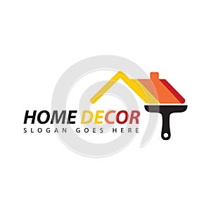 House Painting Logo creative concept. house coloring logo vector
