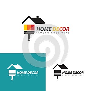 House Painting Logo creative concept. house coloring logo vector. eps4