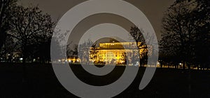 House of  parliament in Bucharest at night