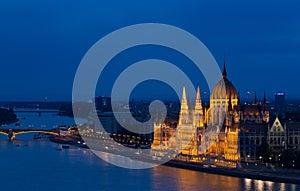 House of parliament Budapest at dusk