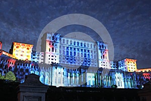 House of Parliament - night, Bucharest, Romania