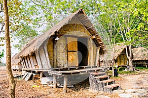 House of people at Daklak province, Vietnam. Houses usually make by wood