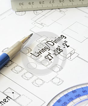 House plan blueprint - Architect design