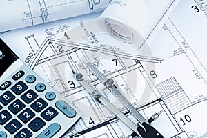 House plan with calculator photo