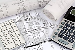 House plan with calculator photo