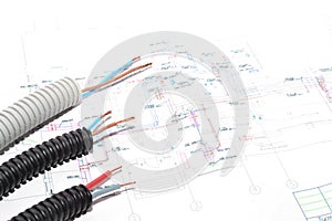 House plan.electrical connection.