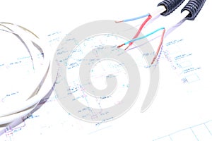 House plan.electrical connection.