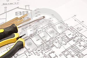 House plan.electrical connection.