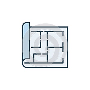 House Plan vector concept colored icon or sign
