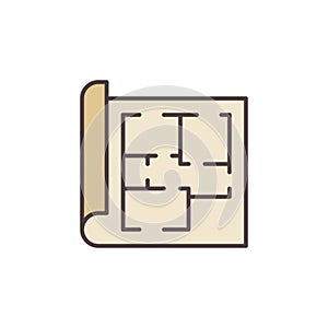 House Plan vector concept modern colored icon or sign