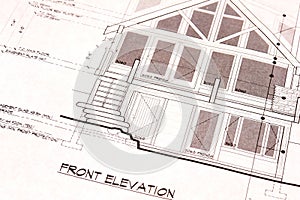 Dům plány plány elevace kreslení 